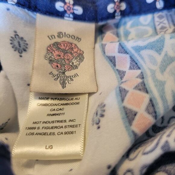 In Bloom Boho Short Sleeve Knit Top Size Large - Picture 5 of 6